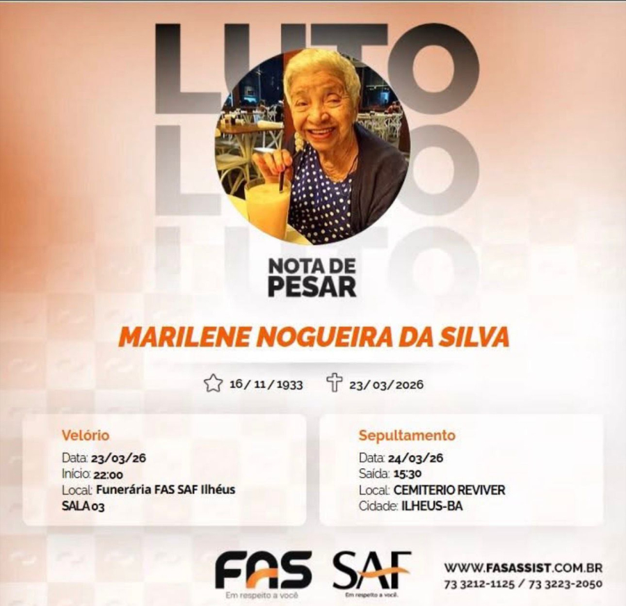Morre em Ilhéus aos 93 anos Professora Marilene Nogueira (Diná)