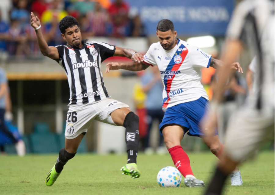 Sem Neymar e Gabigol, Santos empata 2 a 2 com o Bahia