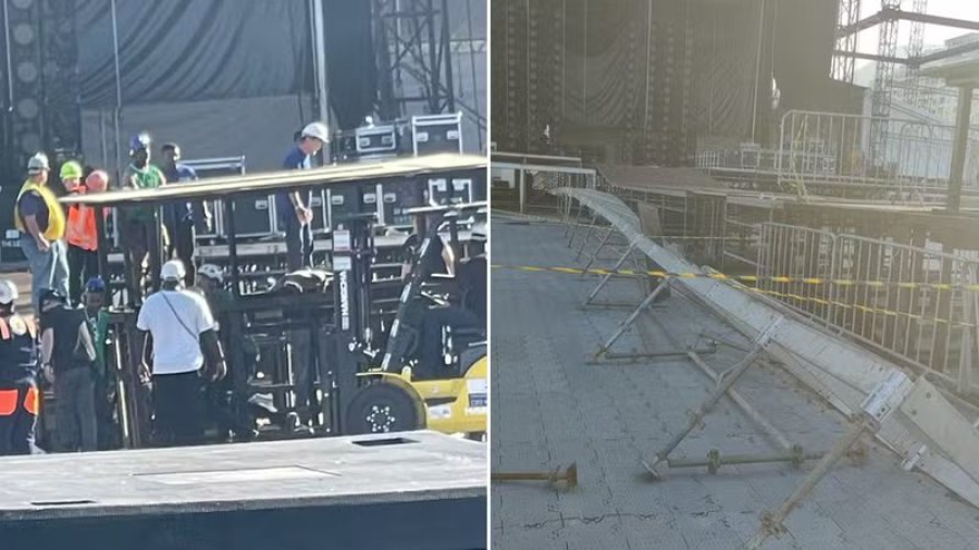 Trabalhador morre durante montagem de palco para show de Shakira em Copacabana